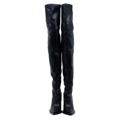 Stella McCartney Black Faux Leather Abbey Over The Knee Boots Size 40 For Women -Stella McCartney Sales luxury women stella mccartney new shoes p59180 006