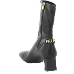 Stella McCartney Black Faux Leather Stretch Ankle With Chain Boots Size IT 36 For Women -Stella McCartney Sales luxury women stella mccartney new shoes p599251 003