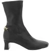 Stella McCartney Black Faux Leather Stretch Ankle With Chain Boots Size IT 39 For Women -Stella McCartney Sales luxury women stella mccartney new shoes p599254 002