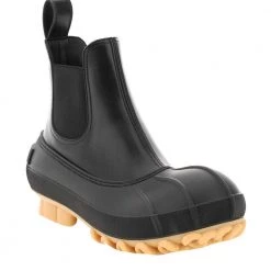 Stella McCartney Black Leather Rubber Duck City Chelsea Boots Size IT 36 For Women -Stella McCartney Sales luxury women stella mccartney new shoes p599277 005