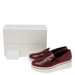 Stella McCartney Red/Black Faux Snakeskin Platform Sneakers Size 41 For Women -Stella McCartney Sales luxury women stella mccartney new shoes p616408 001