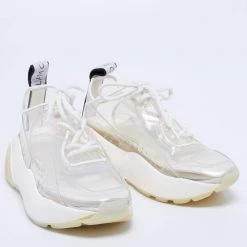 Stella McCartney White PVC And Faux Leather Eclypse Sneakers Size 36 For Women -Stella McCartney Sales luxury women stella mccartney new shoes p622758 004