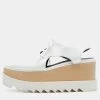 Stella McCartney White Faux Leather Elyse Cutout Platform Derby Size 38 For Women -Stella McCartney Sales luxury women stella mccartney new shoes p647957 003