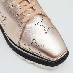 Stella McCartney Rose Gold Leather Elyse Star Platform Sneakers Size 36.5 For Women -Stella McCartney Sales luxury women stella mccartney new shoes p649674 006