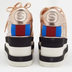 Stella McCartney Rose Gold Leather Elyse Star Platform Sneakers Size 36.5 For Women -Stella McCartney Sales luxury women stella mccartney new shoes p649674 007