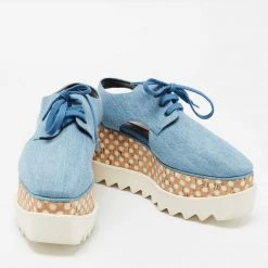Stella McCartney Blue Denim Elyse Platform Slingback Derby Sneakers Size 36 For Women 14 Stella McCartney Blue Denim Elyse Platform Slingback Derby Sneakers Size 36 For Women -Stella McCartney Sales luxury women stella mccartney new shoes p671421 004