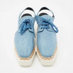 Stella McCartney Blue Denim Elyse Platform Slingback Derby Sneakers Size 36 For Women 13 Stella McCartney Blue Denim Elyse Platform Slingback Derby Sneakers Size 36 For Women -Stella McCartney Sales luxury women stella mccartney new shoes p671421 005