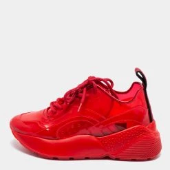 Stella McCartney Red PVC Eclypse Sneakers Size 36 For Women