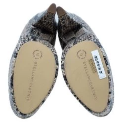 Stella McCartney Snake Effect Faux Leather Ankle Boots Size 37 For Women -Stella McCartney Sales luxury women stella mccartney new shoes p8164 007