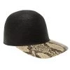 Stella McCartney Black Straw And Faux Python Baseball Cap Size 57 For Women -Stella McCartney Sales luxury women stella mccartney new travel p81357 0001