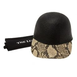 Stella McCartney Black Straw And Faux Python Baseball Cap Size 57 For Women -Stella McCartney Sales luxury women stella mccartney new travel p81357 0006