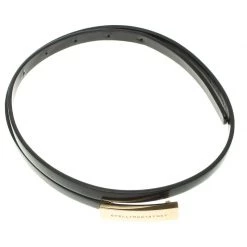 Stella McCartney Black Faux Leather Skinny Belt 70 CM For Women -Stella McCartney Sales luxury women stella mccartney used accessories p105307 003