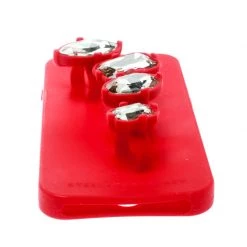 Stella McCartney Red Rubber Crystal Four Finger Ring IPhone 6 Case For Women -Stella McCartney Sales luxury women stella mccartney used accessories p177415 004