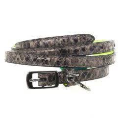 Stella McCartney Neon Green Python Print Skinny Belt 70 CM For Women