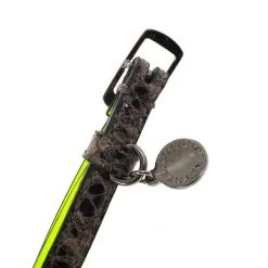 Stella McCartney Neon Green Python Print Skinny Belt 70 CM For Women -Stella McCartney Sales luxury women stella mccartney used accessories p20333 004