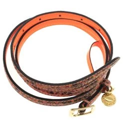 Stella McCartney Orange Python Print Skinny Belt 80 CM For Women -Stella McCartney Sales luxury women stella mccartney used accessories p20334 003
