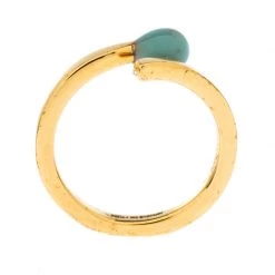 Stella McCartney Matchstick Enamel Gold Tone Ring Size 54 For Women -Stella McCartney Sales luxury women stella mccartney used accessories p230403 001