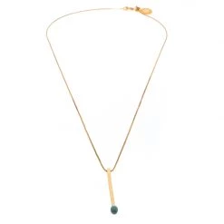 Stella McCartney Matchstick Enamel Gold Tone Pendant Necklace For Women -Stella McCartney Sales luxury women stella mccartney used accessories p230407 004