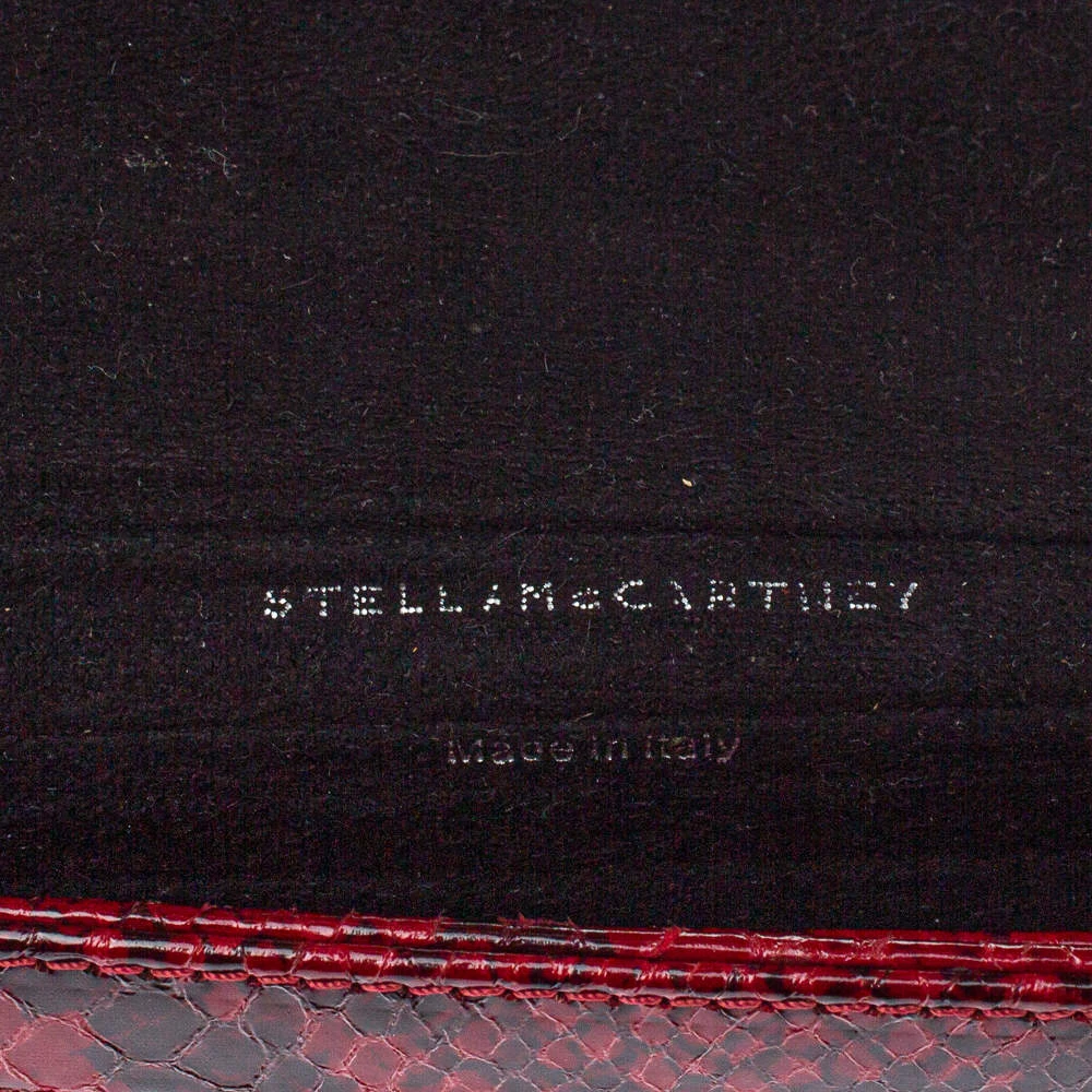 Stella McCartney Red Python Print Faux Leather Falabella IPad Holder For Women 9 Stella McCartney Red Python Print Faux Leather Falabella IPad Holder For Women - Image 7