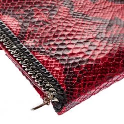 Stella McCartney Red Python Print Faux Leather Falabella IPad Holder For Women 20 Stella McCartney Red Python Print Faux Leather Falabella IPad Holder For Women -Stella McCartney Sales luxury women stella mccartney used accessories p393208 006