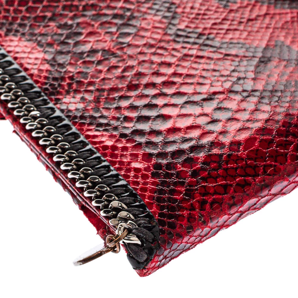 Stella McCartney Red Python Print Faux Leather Falabella IPad Holder For Women 11 Stella McCartney Red Python Print Faux Leather Falabella IPad Holder For Women - Image 9