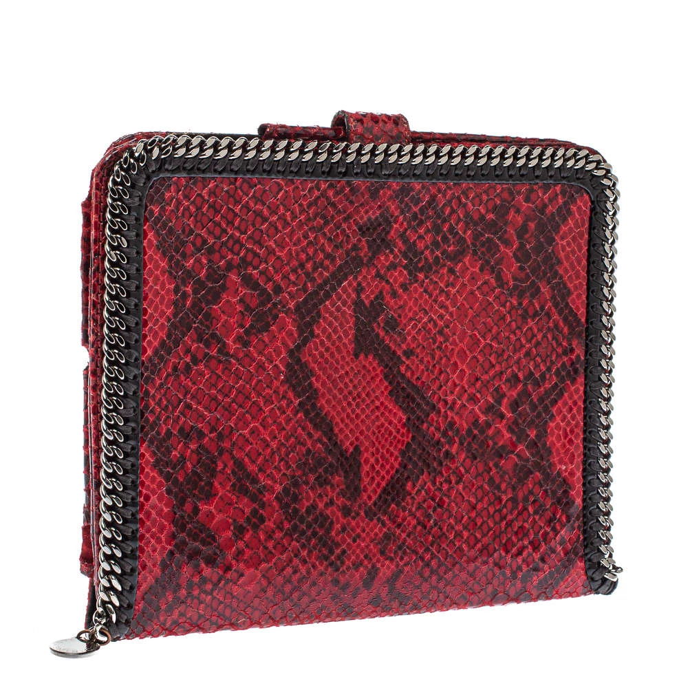 Stella McCartney Red Python Print Faux Leather Falabella IPad Holder For Women 5 Stella McCartney Red Python Print Faux Leather Falabella IPad Holder For Women - Image 3