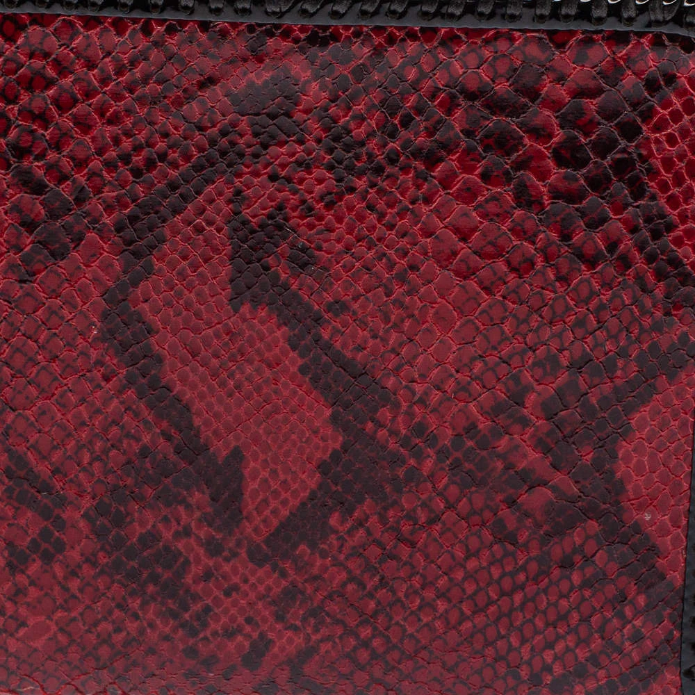 Stella McCartney Red Python Print Faux Leather Falabella IPad Holder For Women 7 Stella McCartney Red Python Print Faux Leather Falabella IPad Holder For Women - Image 5