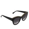 Stella McCartney Black & Gold / Grey Gradient SC0018S Cat Eye Sunglasses For Women