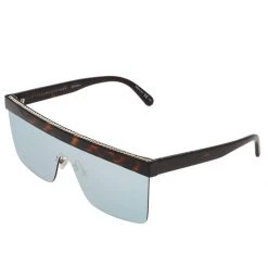 Stella McCartney Brown Tortoise/Blue SC0148S Shield Sunglasses For Women 11 Stella McCartney Brown Tortoise/Blue SC0148S Shield Sunglasses For Women -Stella McCartney Sales luxury women stella mccartney used accessories p429642 005