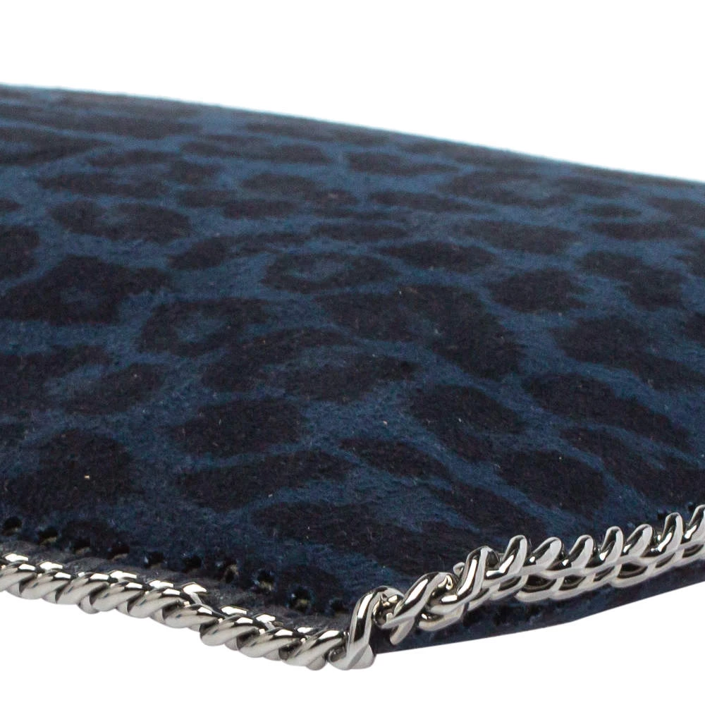 Stella McCartney Blue/Black Leopard Print Faux Leather Falabella IPad Case For Women 11 Stella McCartney Blue/Black Leopard Print Faux Leather Falabella IPad Case For Women - Image 9