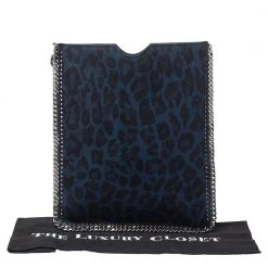 Stella McCartney Blue/Black Leopard Print Faux Leather Falabella IPad Case For Women 19 Stella McCartney Blue/Black Leopard Print Faux Leather Falabella IPad Case For Women -Stella McCartney Sales luxury women stella mccartney used accessories p460982 010