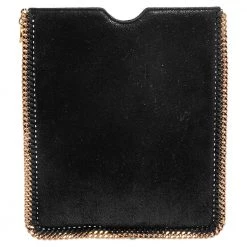 Stella McCartney Black Faux Leather Falabella IPad Case For Women