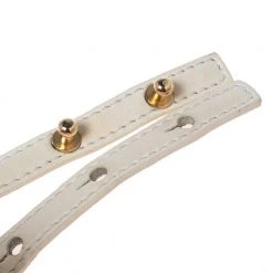 Stella McCartney White Faux Leather And Metal Slim Belt 65CM For Women -Stella McCartney Sales luxury women stella mccartney used accessories p595322 006