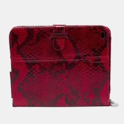 Stella McCartney Red Faux Python Leather Falabella IPad 2 Case Holder For Women
