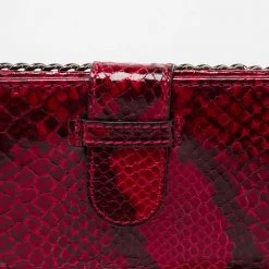 Stella McCartney Red Faux Python Leather Falabella IPad 2 Case Holder For Women -Stella McCartney Sales luxury women stella mccartney used accessories p668318 002