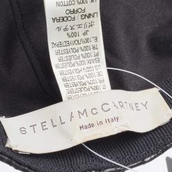 Stella McCartney Black Snake Embossed Faux Leather Baseball Cap For Women -Stella McCartney Sales luxury women stella mccartney used accessories p669437 003