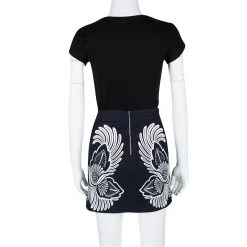 Stella McCartney Navy Blue Wool Cashmere Axelle Embroidered Skirt M For Women -Stella McCartney Sales luxury women stella mccartney used clothes p106401 003