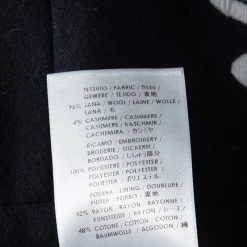 Stella McCartney Navy Blue Wool Cashmere Axelle Embroidered Skirt M For Women -Stella McCartney Sales luxury women stella mccartney used clothes p106401 006