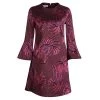 Stella McCartney Burgundy Floral Jacquard Wool Long Sleeve Dress S For Women -Stella McCartney Sales luxury women stella mccartney used clothes p107357 001