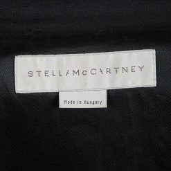 Stella McCartney Black Wool Notched Collar Belted Coat S For Women -Stella McCartney Sales luxury women stella mccartney used clothes p108325 004