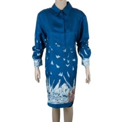 Stella McCartney Blue Silk Tunic Dress M For Women -Stella McCartney Sales luxury women stella mccartney used clothes p10892 002