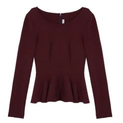 Stella McCartney Burgundy Peplum Top M For Women