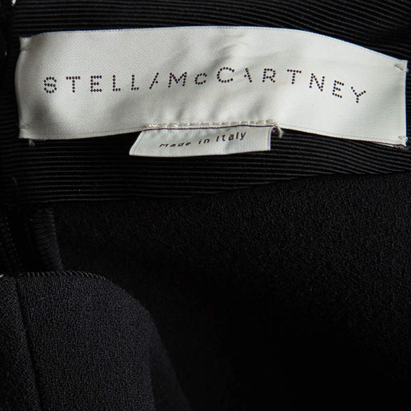 Stella McCartney Black Floral Embossed Jacquard V-Neck Long Sleeve Dress S For Women 7 Stella McCartney Black Floral Embossed Jacquard V-Neck Long Sleeve Dress S For Women - Image 5