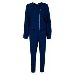 Stella McCartney FW'14 Navy Blue Zip Detail Brooke Jumpsuit S For Women