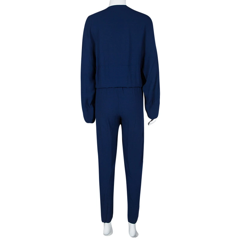 Stella McCartney FW'14 Navy Blue Zip Detail Brooke Jumpsuit S For Women 5 Stella McCartney FW'14 Navy Blue Zip Detail Brooke Jumpsuit S For Women - Image 3
