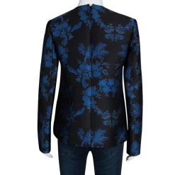 Stella McCartney FW'16 Black And Blue Floral Jacquard Long Sleeve Top M For Women -Stella McCartney Sales luxury women stella mccartney used clothes p113520 0003