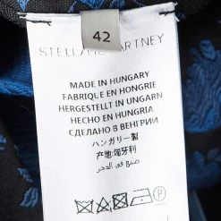 Stella McCartney FW'16 Black And Blue Floral Jacquard Long Sleeve Top M For Women -Stella McCartney Sales luxury women stella mccartney used clothes p113520 0006