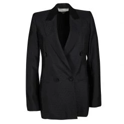 Stella McCartney Black Diamond Jacquard Blazer S For Women