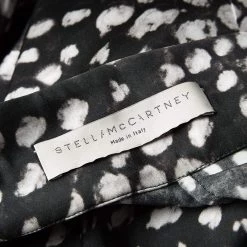Stella McCartney Monochrome Printed Silk Short Sleeve Dress S For Women -Stella McCartney Sales luxury women stella mccartney used clothes p120828 0005