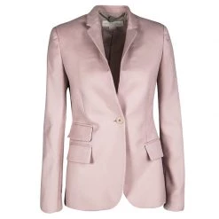 Stella McCartney Dull Pink Tailored Wool Blazer S For Women